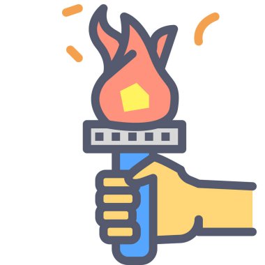 Yangın. Web simgesi basit illüstrasyon