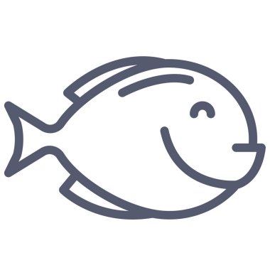 balık simgesi, vektör illüstrasyonu