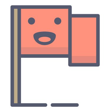 bayrak web simgesi, vektör illüstrasyonu