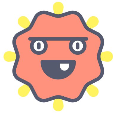 flower character icon, vector illustration isolated on white background 