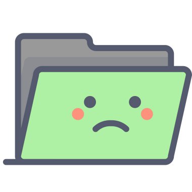 boş dizin simgesi, vektör illüstrasyonu beyaz arkaplanda izole edildi  