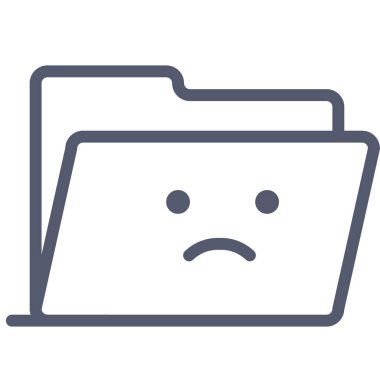 boş dizin simgesi, vektör illüstrasyonu beyaz arkaplanda izole edildi  