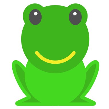 Kurbağa. Web simgesi basit illüstrasyon 