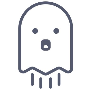 Hayalet simgesi, vektör illüstrasyonu beyaz arkaplanda izole edildi