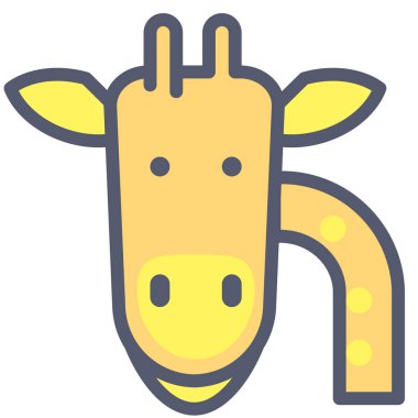 Zürafa. Web simgesi basit illüstrasyon 