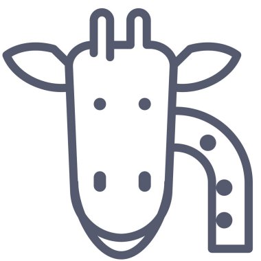 Zürafa. Web simgesi basit illüstrasyon 