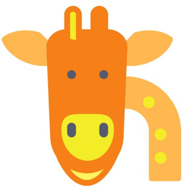 Zürafa. Web simgesi basit illüstrasyon 