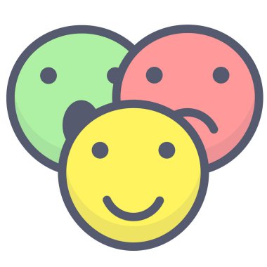 grup emojis simgesi, vektör illüstrasyonu beyaz arkaplanda izole edildi