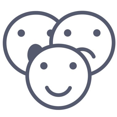 grup emojis simgesi, vektör illüstrasyonu beyaz arkaplanda izole edildi