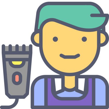 Kadın. Web simgesi basit illüstrasyon