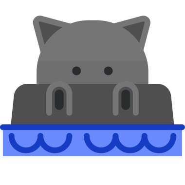 Su aygırı. Web simgesi basit illüstrasyon