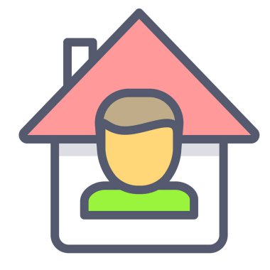 kullanıcı profili simgesi, basit vektör illüstrasyonu 