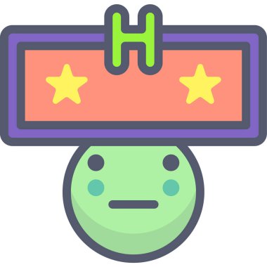 Otel derecesi. Web simgesi basit illüstrasyon