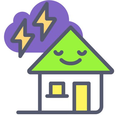 ev vektör simgesi, biçim beyaz arkaplanda düz semboldür