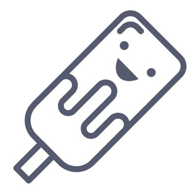 Dondurma. Web simgesi basit illüstrasyon 