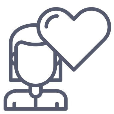 Aşk kalbi. Web simgesi basit illüstrasyon