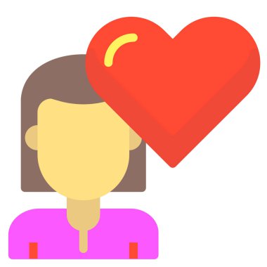 Aşk kalbi. Web simgesi basit illüstrasyon