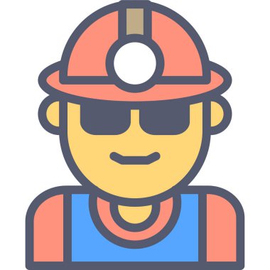 işçi vektör simgesi modern basit tasarım 