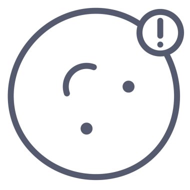 Ters emoji simgesi, vektör çizimi beyaz arkaplanda izole edildi