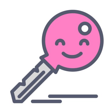 Anahtar simgesi vektör illüstrasyonu