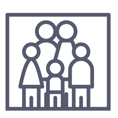 aile simgesi vektör illüstrasyonu