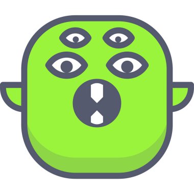 leaf character icon, vector illustration isolated on white background 