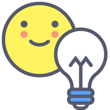 Bir fikrim var. Web simgesi basit illüstrasyon