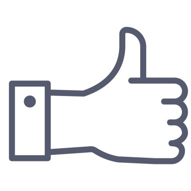 Başparmak yukarı. Web simgesi vektör illüstrasyonu