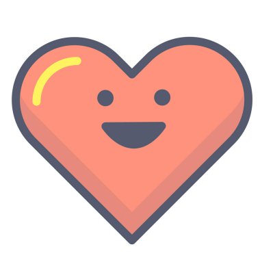 Aşk kalbi. Web simgesi basit illüstrasyon