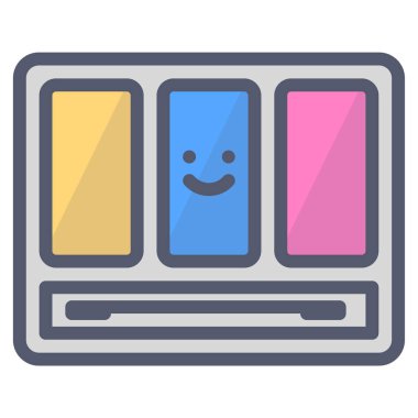 makyaj aracı web simgesi, basit vektör illüstrasyonu 