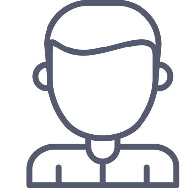 kullanıcı profili simgesi, basit vektör illüstrasyonu 