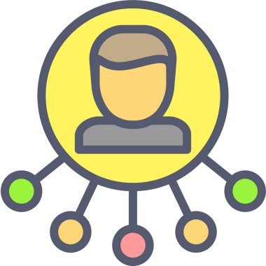 hiyerarşi. Web simgesi basit illüstrasyon