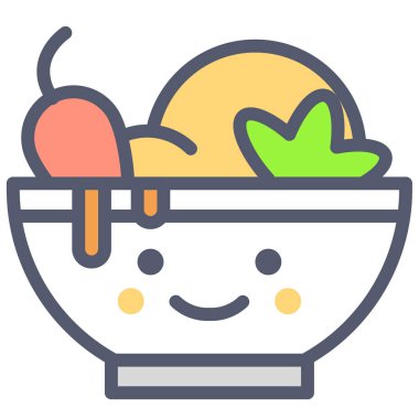 Yemek. Web simgesi vektör illüstrasyonu