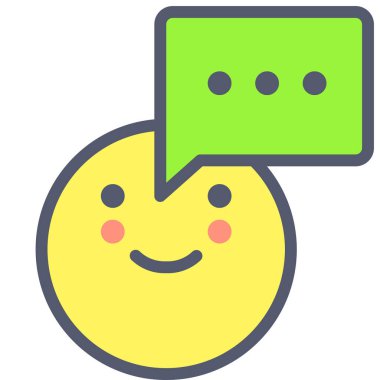 Konuş. Web simgesi basit illüstrasyon