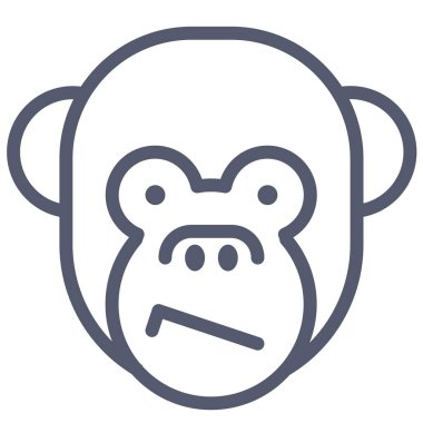 maymun yüz ifadesi ifadesi, vektör illüstrasyonu 