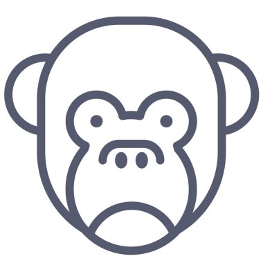 maymun yüz ifadesi ifadesi, vektör illüstrasyonu 