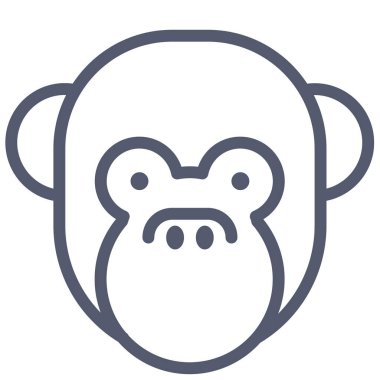 maymun yüz ifadesi ifadesi, vektör illüstrasyonu