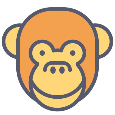 maymun yüz ifadesi ifadesi, vektör illüstrasyonu