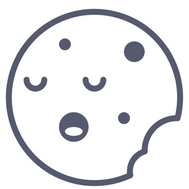 ay simgesi, vektör illüstrasyonu beyaz arkaplanda izole edildi