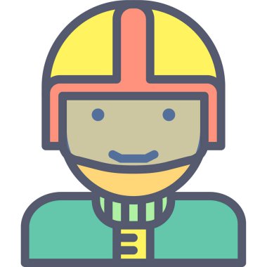 İnsan avatarı. Web simgesi vektör illüstrasyonu