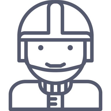 Kask web simgesi, basit vektör illüstrasyonu