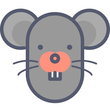 Şirin bir farenin basit vektör çizimi