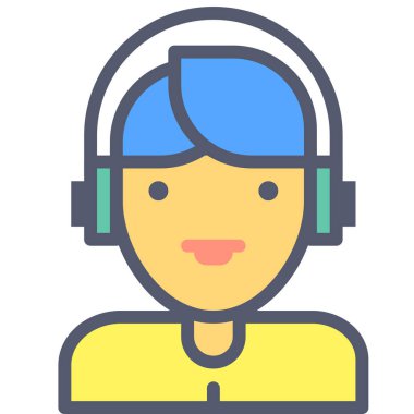 Kadın. Web simgesi basit illüstrasyon