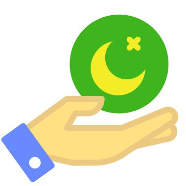 İslam web simgesi, basit vektör illüstrasyonu