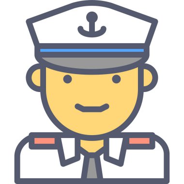 Polis. Web simgesi basit illüstrasyon