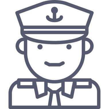 Polis. Web simgesi basit illüstrasyon