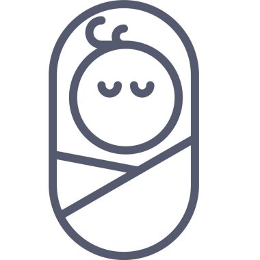 Çizgi film karakteri şirin bir bebeğin vektör çizimi