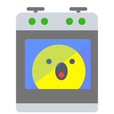 Şirin yüz ifadesi. Basit tasarım