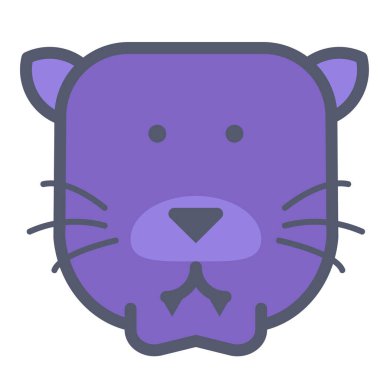 Şirin yüz ifadesi. Basit tasarım