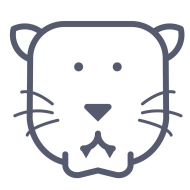 Şirin yüz ifadesi. Basit tasarım